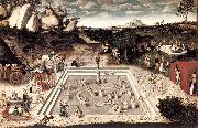 CRANACH, Lucas the Elder The Fountain of Youth dfg oil painting artist